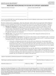 CMS 460 – MEDICARE PARTICIPATING PHYSICIAN OR SUPPLIER AGREEMENT | CMS ...